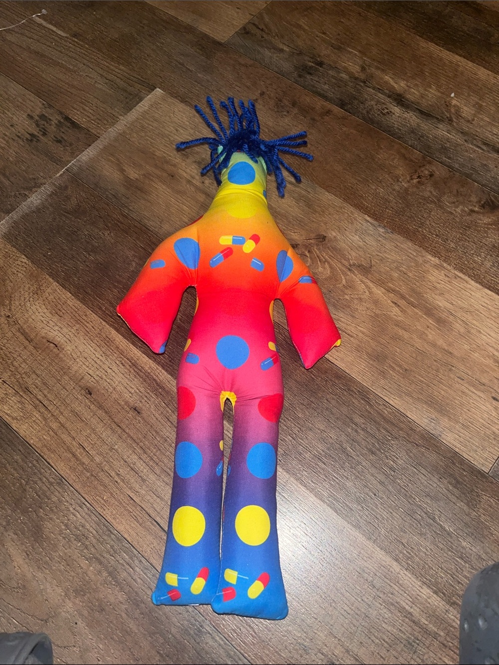 Colorful Multi-Spot Dammit Doll - Bright Rainbow